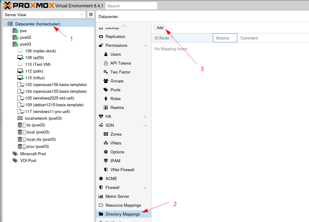 Directory Mappings